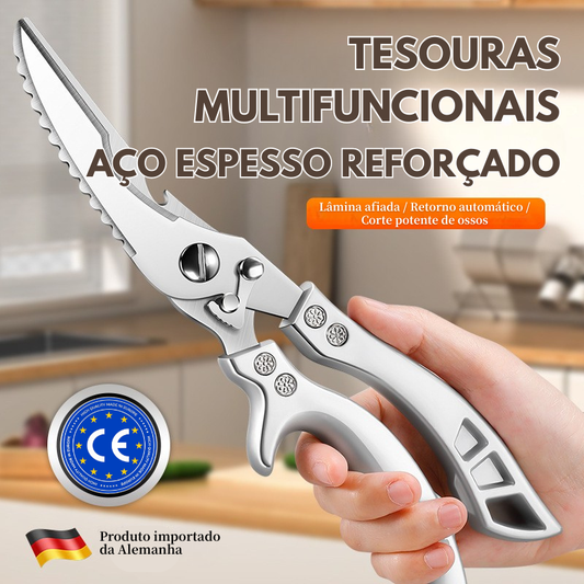 Tesoura Profissional Multifuncional em Aço Inoxidável de Alta Qualidade com Trava de Segurança – Tesoura Profissional para Corte de Ossos