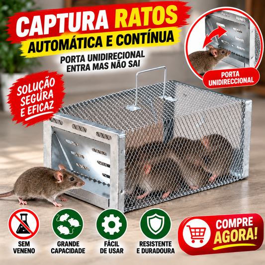 BestSeller™ - Armadilha Humanitária em Gaiola para Ratos, Camundongos e Esquilos Vivos