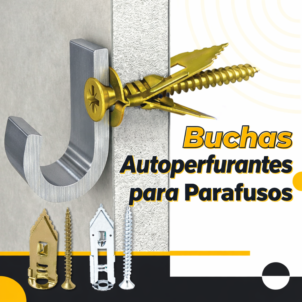 Kit Com 50 Peças De Âncoras E Parafusos Para Drywall, Madeira E Compensado