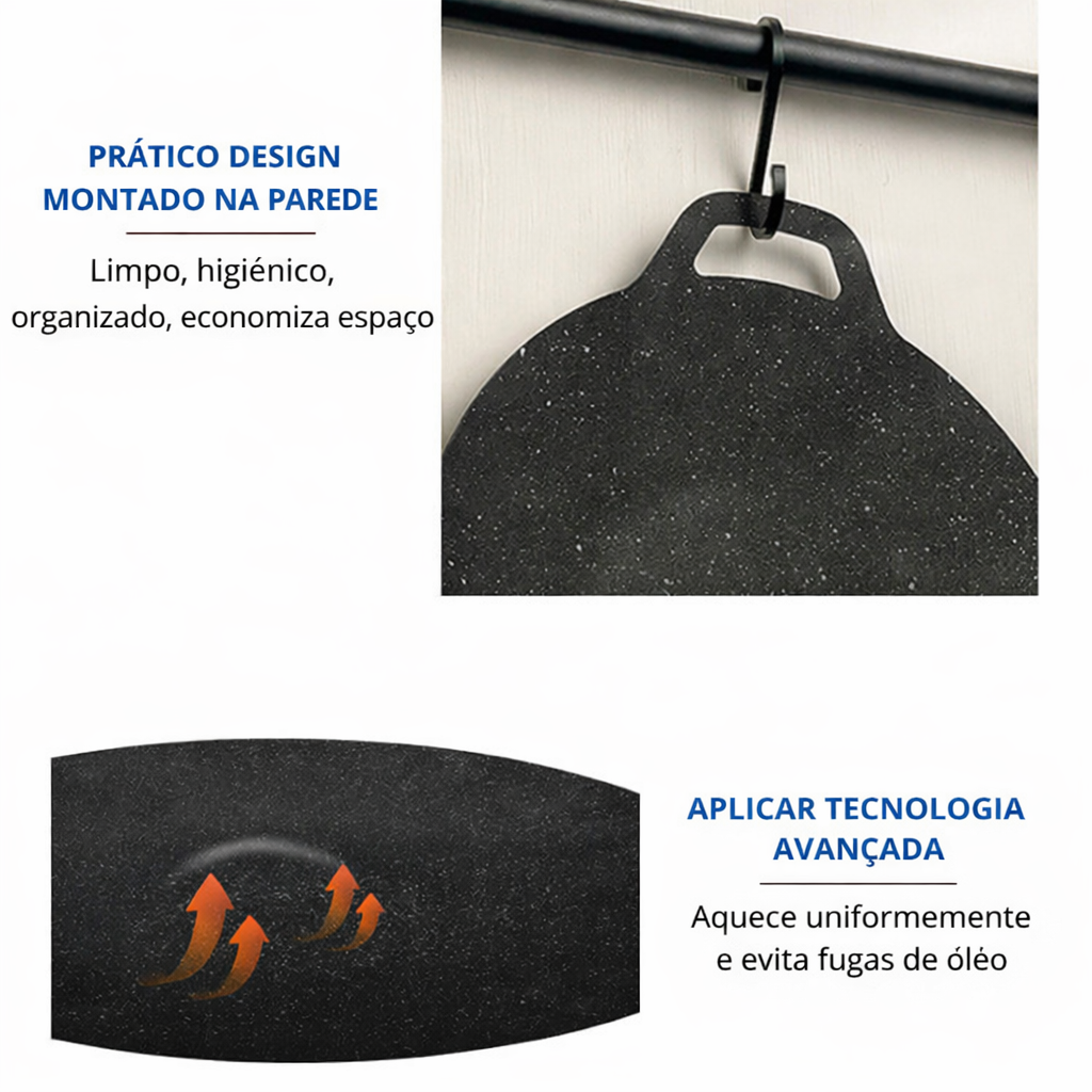 🔥 Frigideira Antiaderente Multiuso de 6 Camadas, Compatível com Placas de Indução (TH)