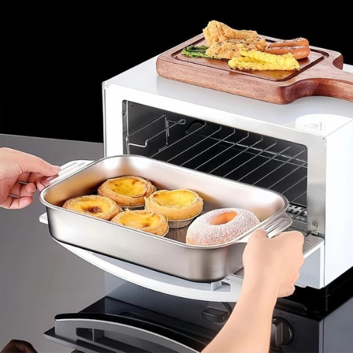 Tabuleiro De Cozinha Em Aço Inoxidável SUS304 Para Panelas Quentes, Peixe A Vapor, Cozedura E Armazenamento De Alimentos