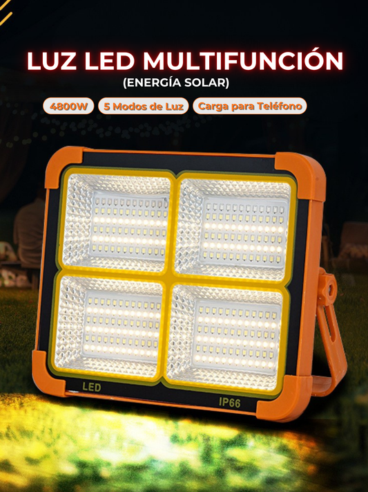 Luz LED Multifunción con Energía Solar – Iluminación superior, 5 modos flexibles y funcionamiento estable en cualquier condición.