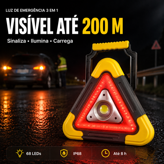 Triángulo De Advertencia Para Automóvil Con Luz LED Integrada