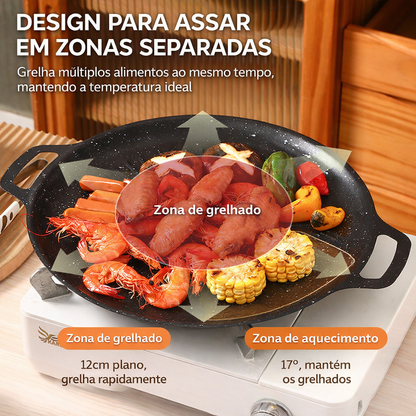 Frigideira Grelhadora Universal Para Fogão A Gás, Fogão De Indução E Chama Aberta
