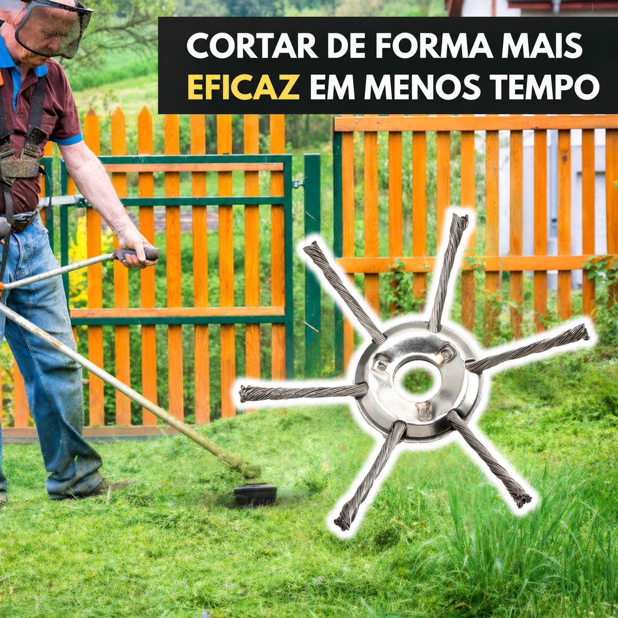 A Cabeça Do Cortador Tem 6 Ramos Tecidos Com Fio De Aço Resistente