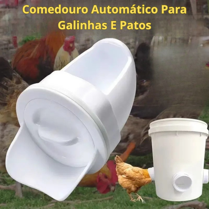 Porta De Alimentação Automática Para Galinhas E Patos Para Todos Os Tipos De Baldes – Inclui Broca Serra Copo