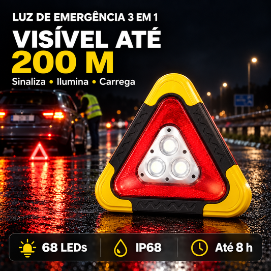 Triángulo De Advertencia Para Automóvil Con Luz LED Integrada