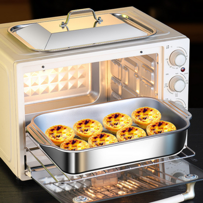 Tabuleiro De Cozinha Em Aço Inoxidável SUS304 Para Panelas Quentes, Peixe A Vapor, Cozedura E Armazenamento De Alimentos - Tamanho Grande
