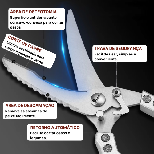 Tesouras para Ossos de Aço Inoxidável com Alto Teor de Carbono