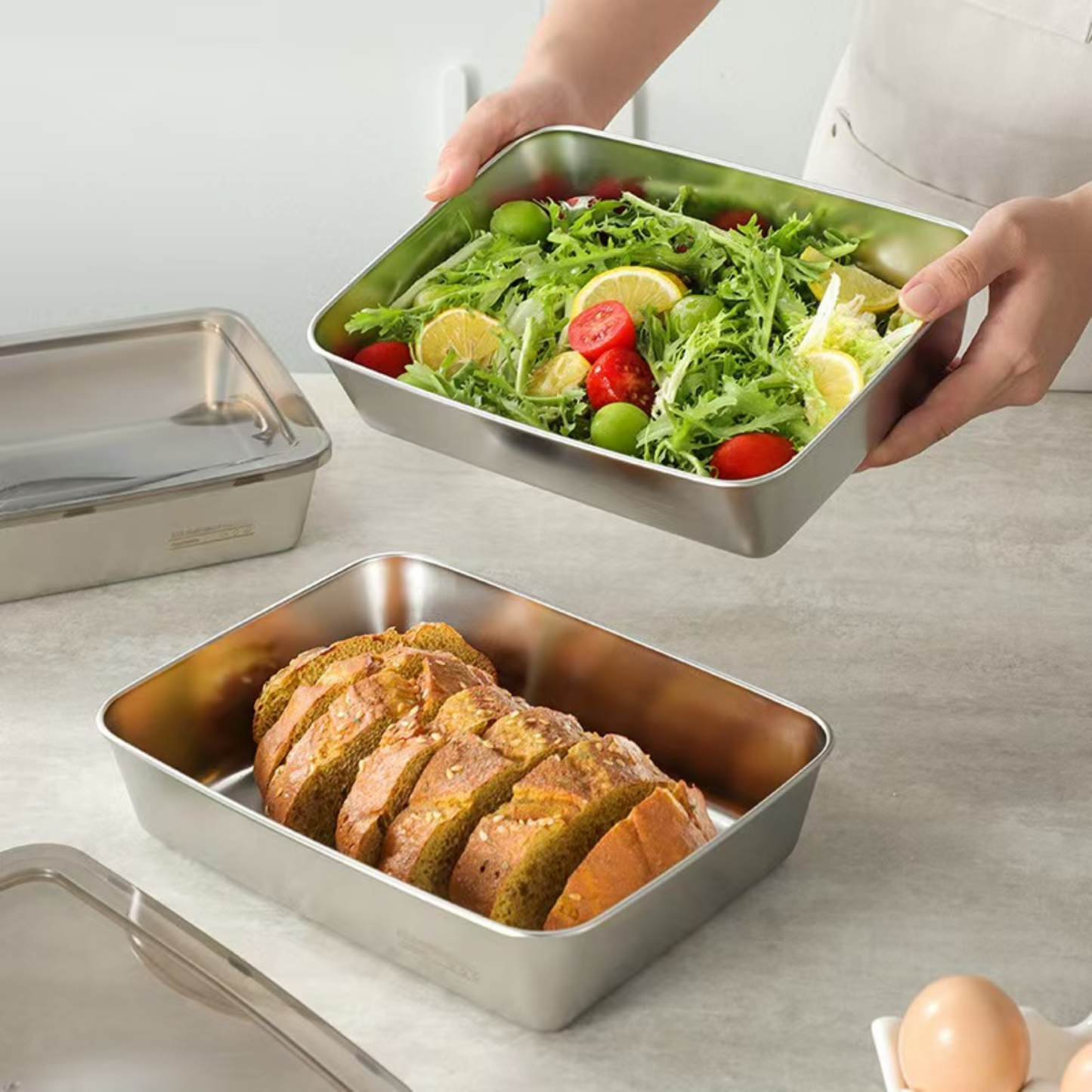 Recipiente para Alimentos em Aço Inoxidável 304 – Frescura Prolongada e Máxima Segurança
