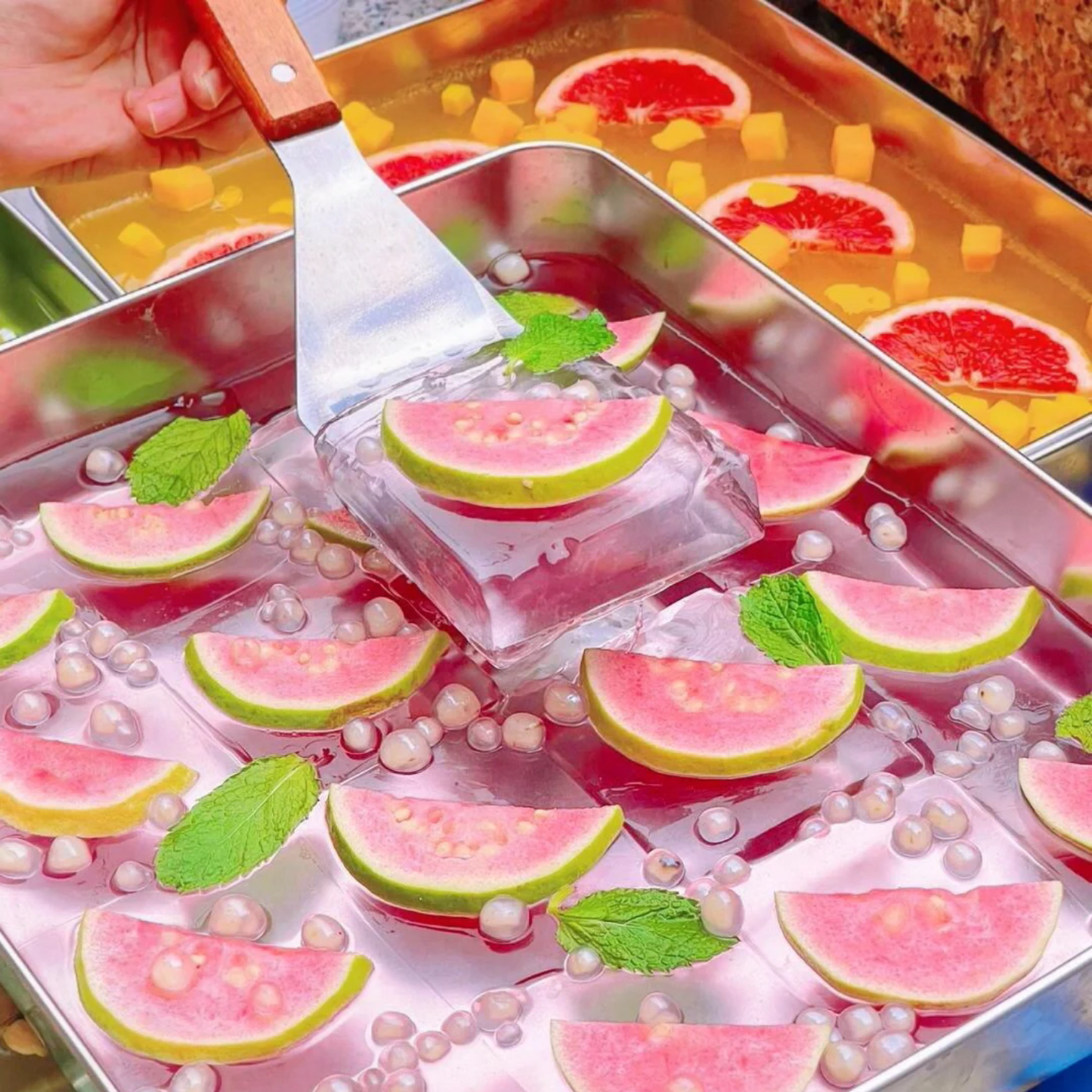 Bandeja em aço inoxidável 304 premium – mantém os alimentos frescos até 5× mais tempo