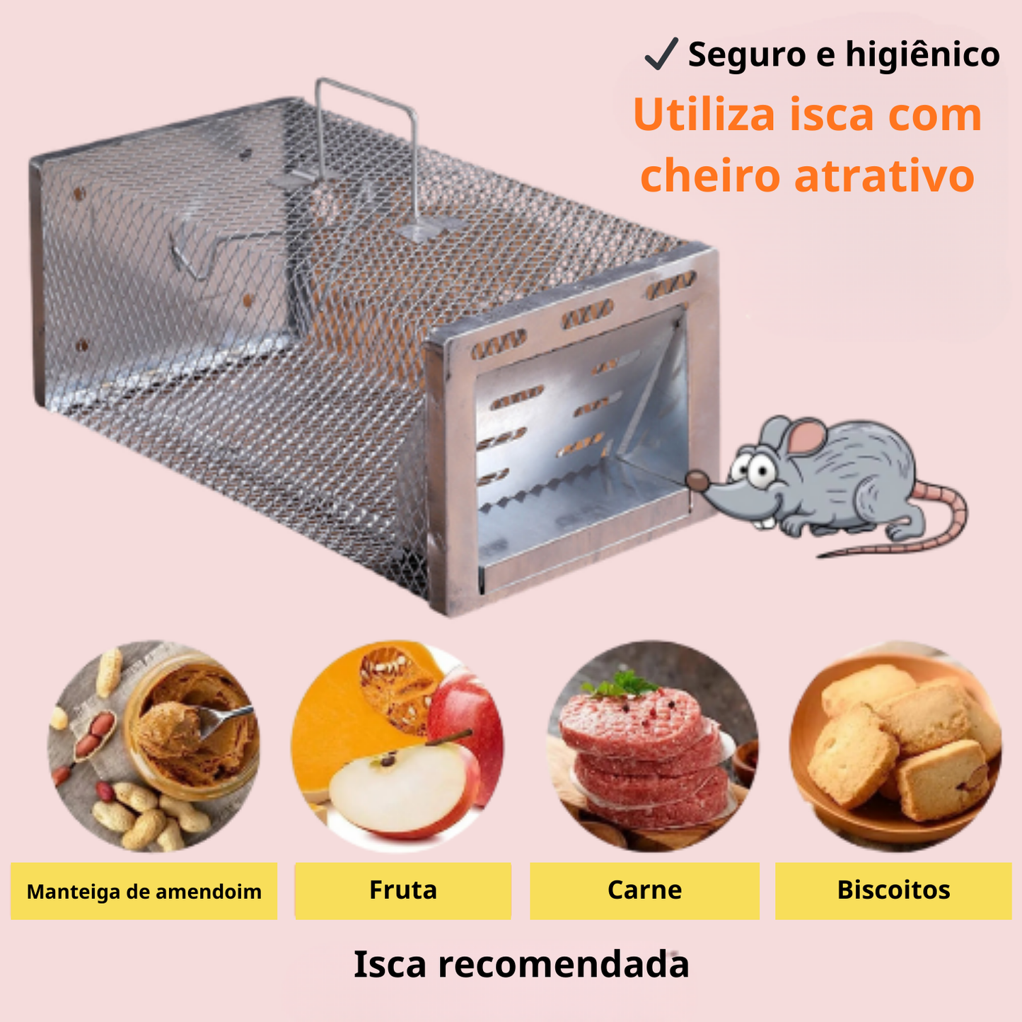 BestSeller™ - Gaiola armadilha humanitária para ratos, ratinhos e esquilos vivos
