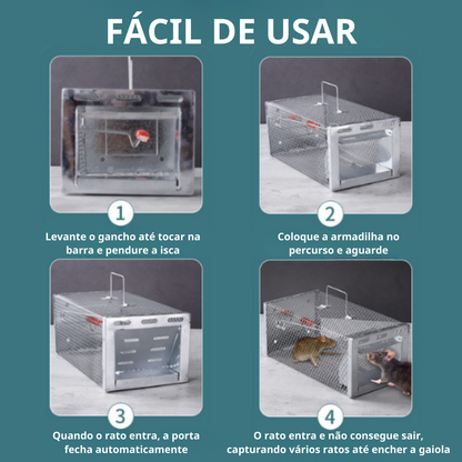 BestSeller™ - Gaiola armadilha humanitária para ratos, ratinhos e esquilos vivos
