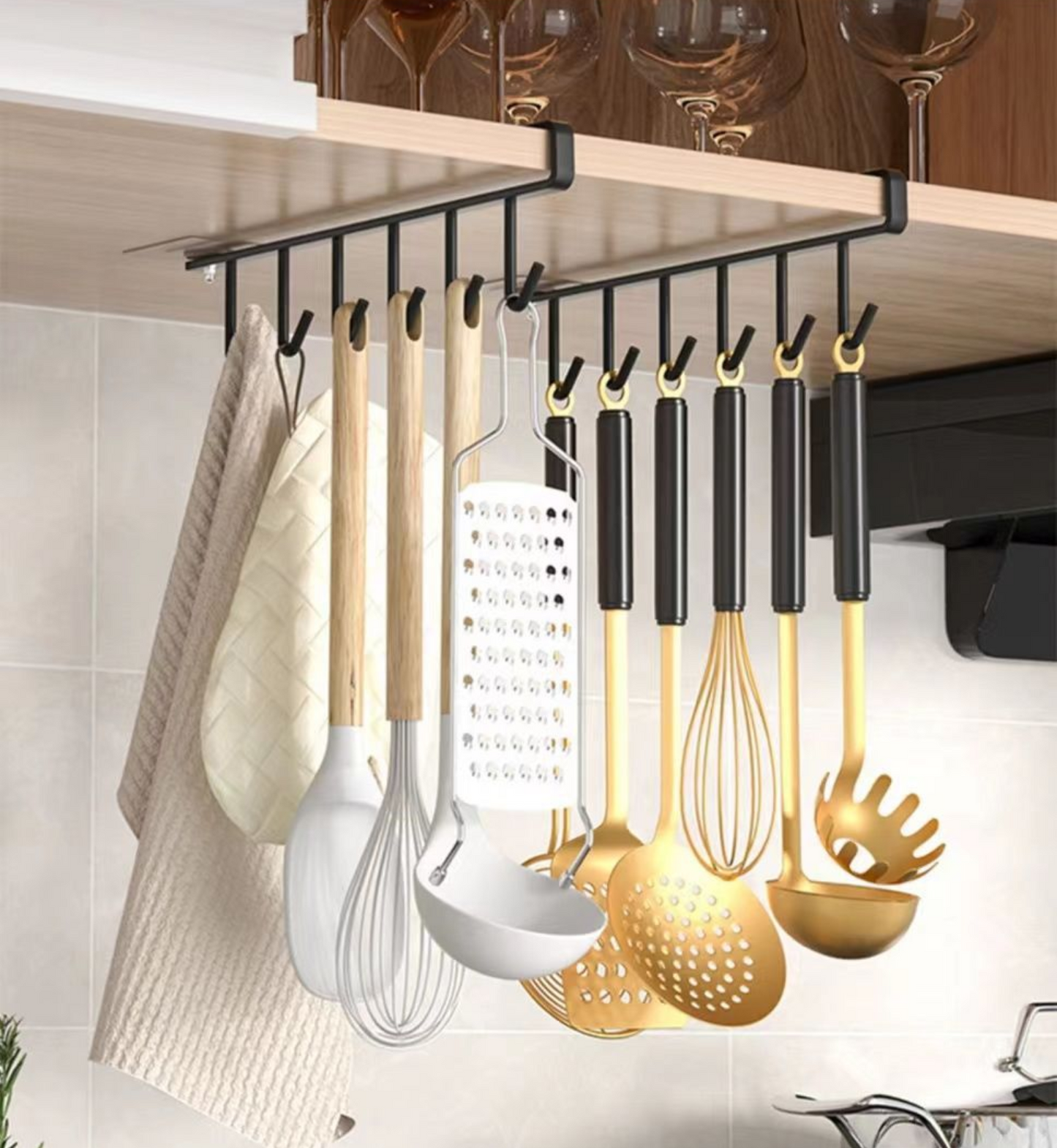 🔥 Organizador com 6 Ganchos – Mais Espaço Sem Furação