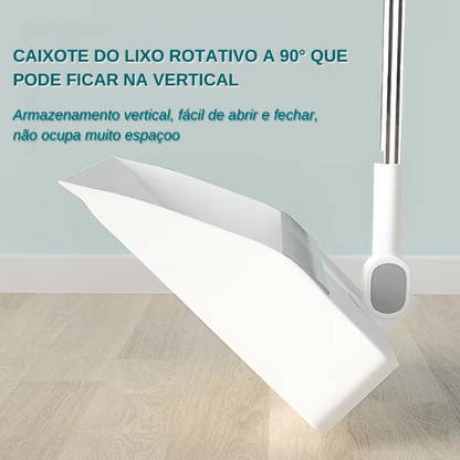 Conjunto de Escova e Pá com Base Giratória de 180°