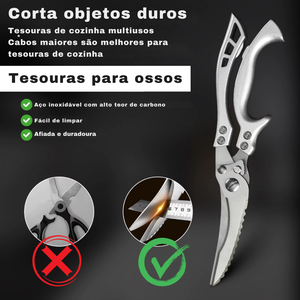 Tesouras para ossos em aço inoxidável de alto teor de carbono de alta qualidade