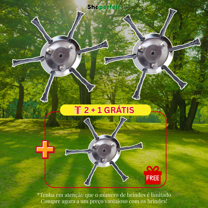 [🎁 OFERTA ESPECIAL SÓ HOJE] A cabeça do cortador tem 6 ramos tecidos com fio de aço resistente