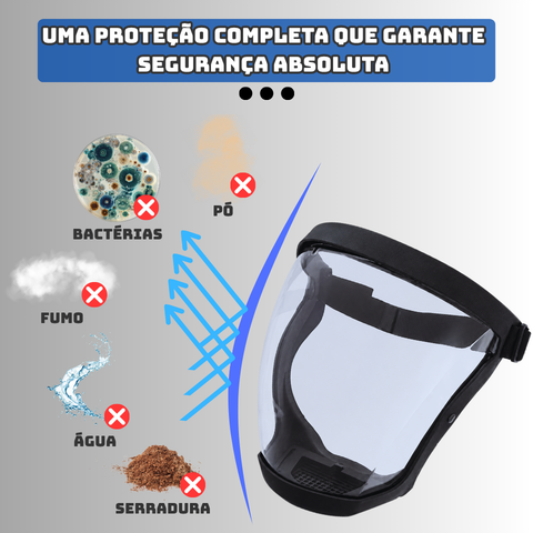 Protetor facial integral multiuso - Proteção total para o seu rosto com um design ultraleve