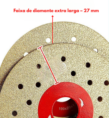 🔥 DISCO DE CORTE E DESBASTE DIAMANTADO MULTIFUNÇÃO PREMIUM