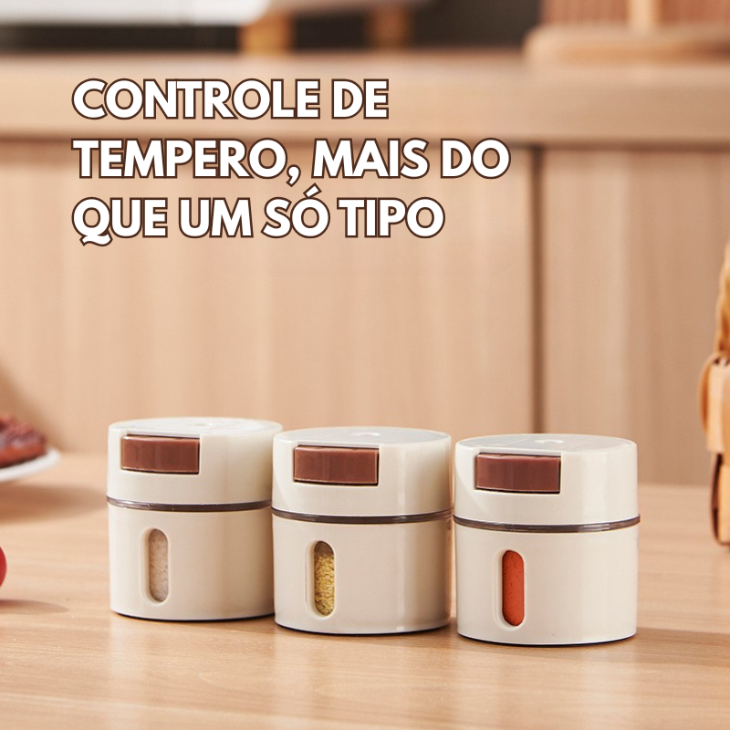 Conjunto Inovador de Frascos Magnéticos para Temperos — 6 Unidades com Dosagem Precisa e Fixação na Parede