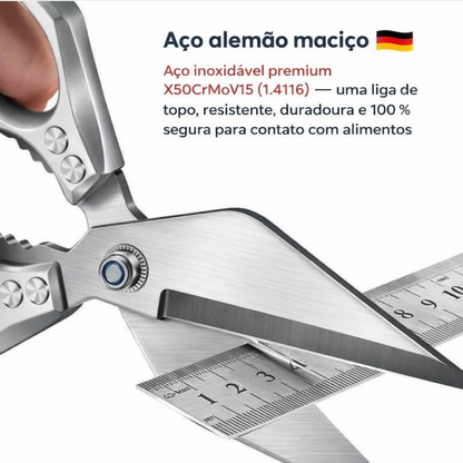 🇪🇸 Tesouras grandes com lâmina em forma de diamante, feitas de aço inoxidável maciço importado da Alemanha