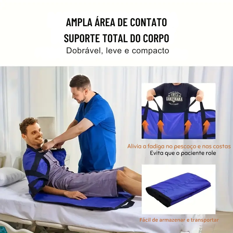Tapete de transferência de doentes com 6 pegas reforçadas, almofada médica multiusos para camas, pessoas idosas.