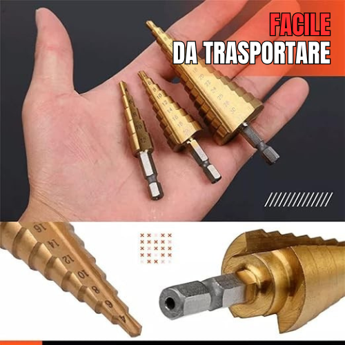 TitanDrill™ – Conjunto de Brocas Escalonadas em Titânio