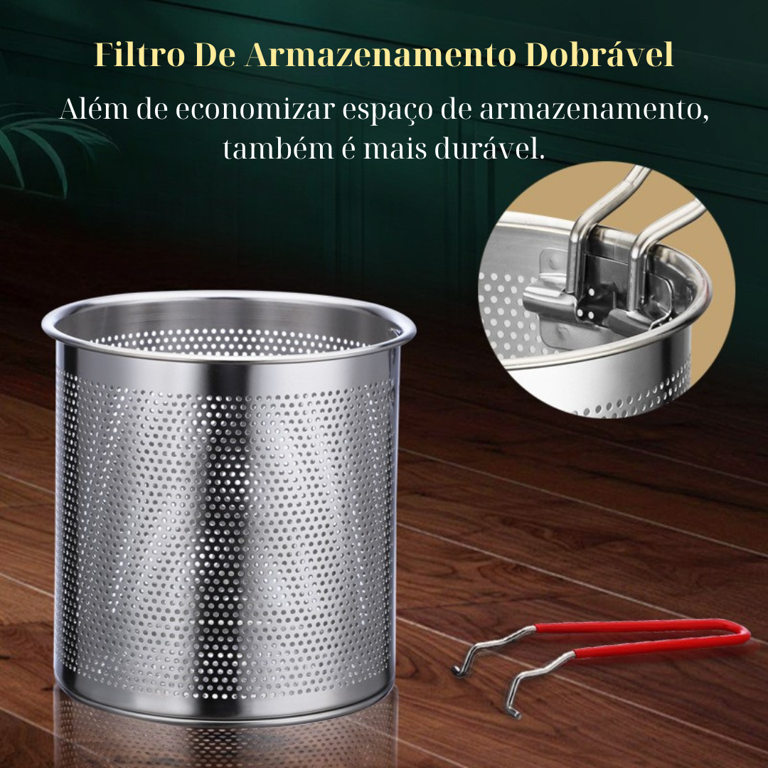 Frigideira Multifuncional De Aço Inoxidável 304, Frigideira Com Filtro Economizador De Óleo