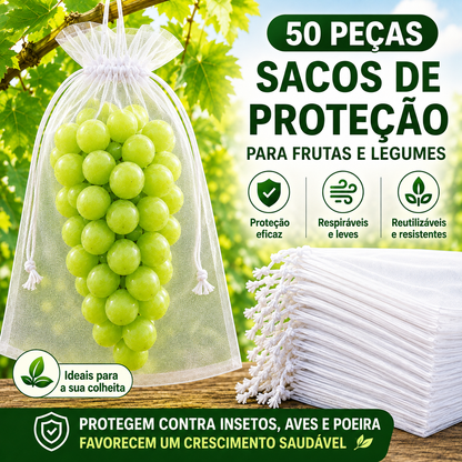 Sacos De Malha Respiráveis Reutilizáveis Para Proteção De Frutas E Vegetais – Proteja Contra Insetos, Moscas-Das-Frutas E Pássaros