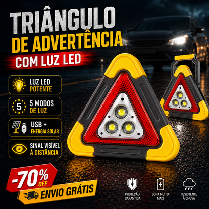 🚨 Triángulo De Advertencia Para Automóvil Con Luz LED Integrada