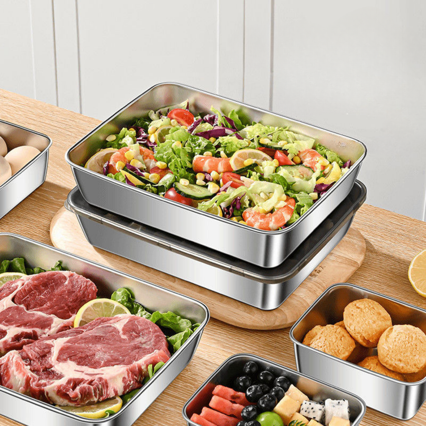 Recipiente para Alimentos em Aço Inoxidável 304 – Frescura Prolongada e Máxima Segurança