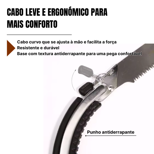 Serra Manual para Jardinagem e Poda com Capa Protetora para a Lâmina