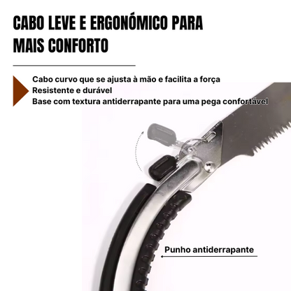 Serra Manual para Jardinagem e Poda com Capa Protetora para a Lâmina
