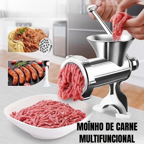 Moínho de Carne Manual em Aço Inoxidável, Ferramenta de Triturar, Manivela de Mesa para Fazer Salsichas