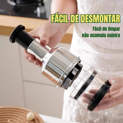 KitchenHelp™ Picadora De Aço Para Alho, Cebola, Gengibre, Pimenta E Fruta