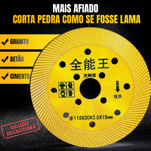 Disco de Corte Diamantado Multifunções 5 em 1 – Corte, Desbaste, Abertura de Ranhuras, Modelagem e Acabamento de Superfícies