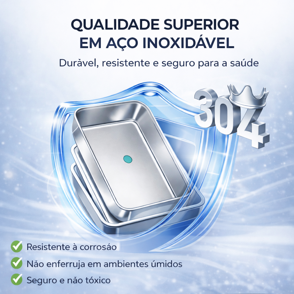 A solução para um frigorífico sempre organizado e sem odores – Recipientes em aço inox SUS304 (25×20×6 cm)