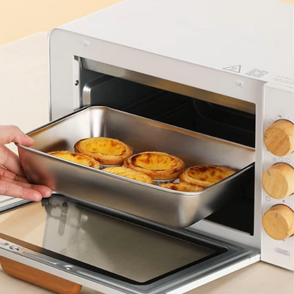 BestSeller™ - Caixas Para Conservação De Alimentos, Bandeja Retangular De Aço Inox SUS304 (25x20x5cm)