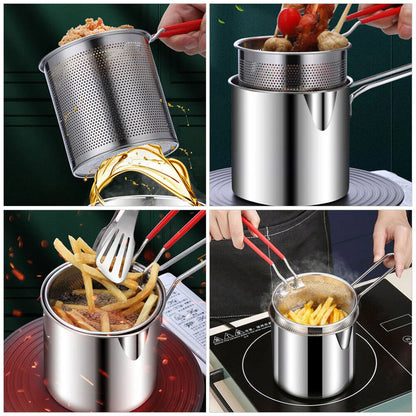 Frigideira Multifuncional De Aço Inoxidável 304, Frigideira Com Filtro Economizador De Óleo