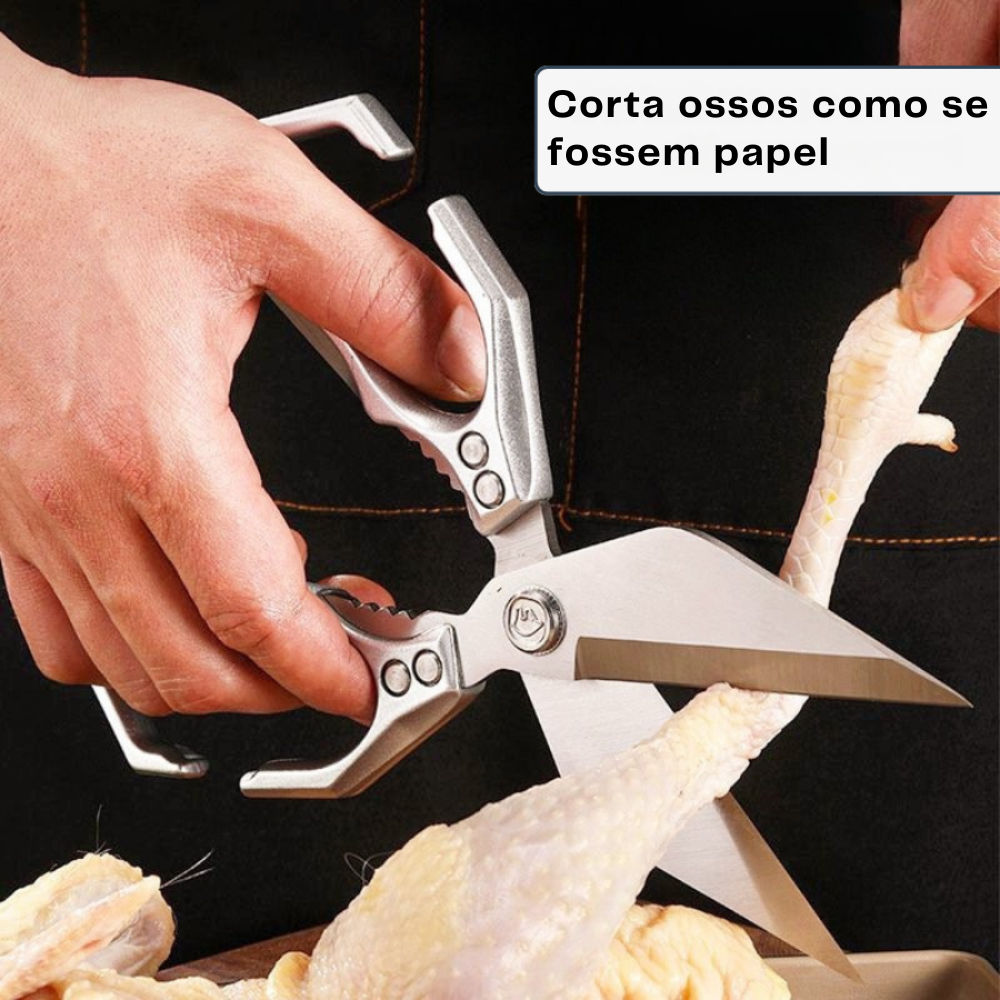 🇪🇸 Tesouras grandes com lâmina em forma de diamante, feitas de aço inoxidável maciço importado da Alemanha