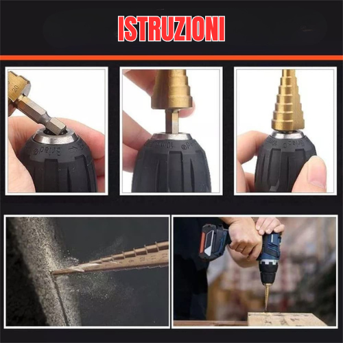 TitanDrill™ – Conjunto de Brocas Escalonadas em Titânio