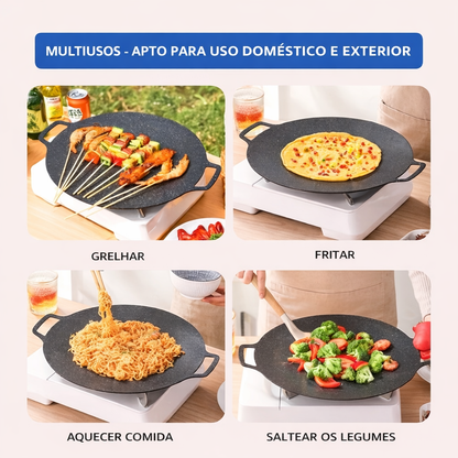 Frigideira Antiaderente Multiuso de 6 Camadas, Pode Ser Usada em Placas de Indução