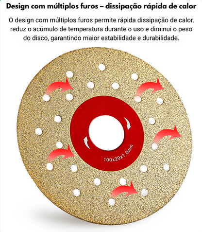 🔥 DISCO DE CORTE E DESBASTE DIAMANTADO MULTIFUNÇÃO PREMIUM