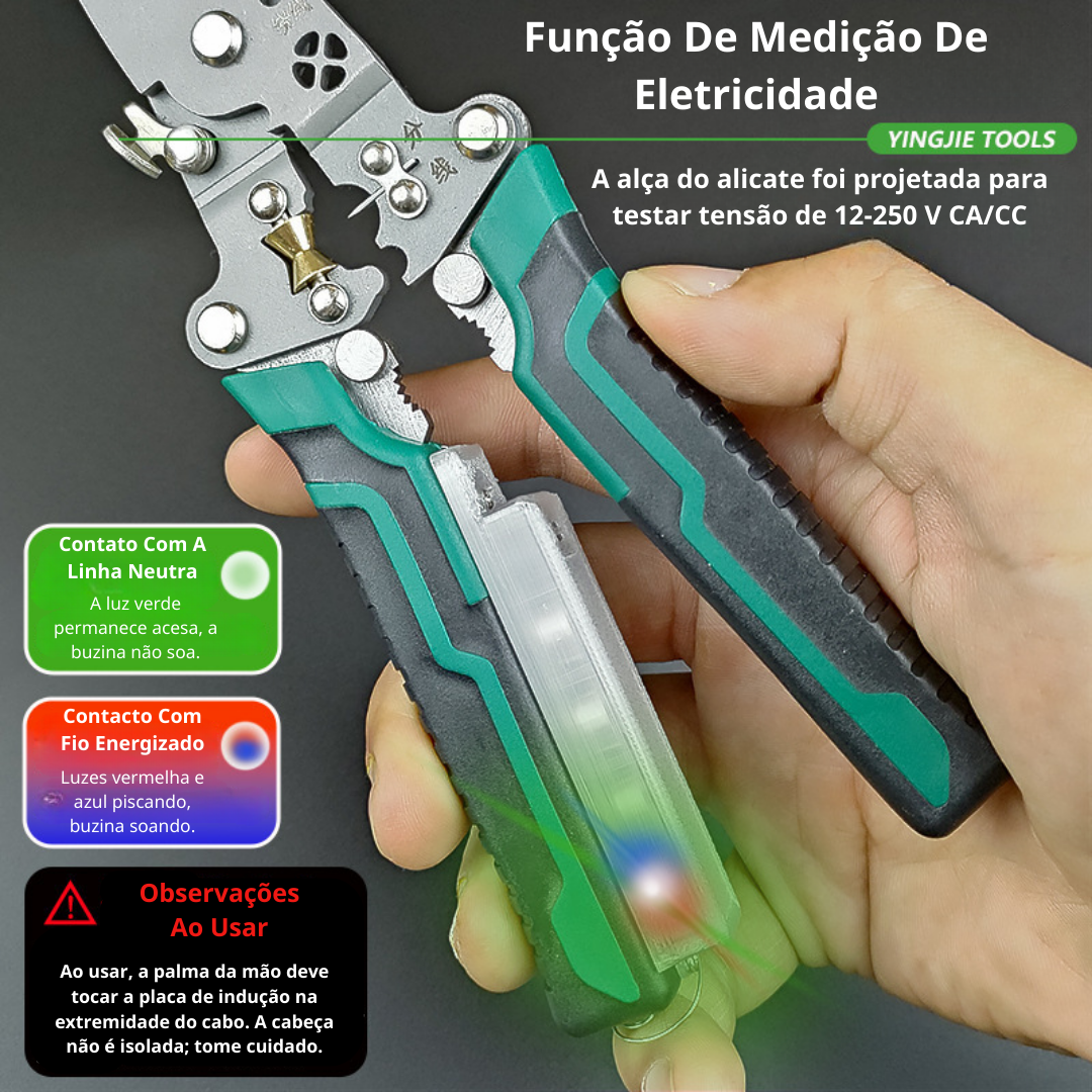 Detector De Tensão E Alicate Elétrico Multifuncional
