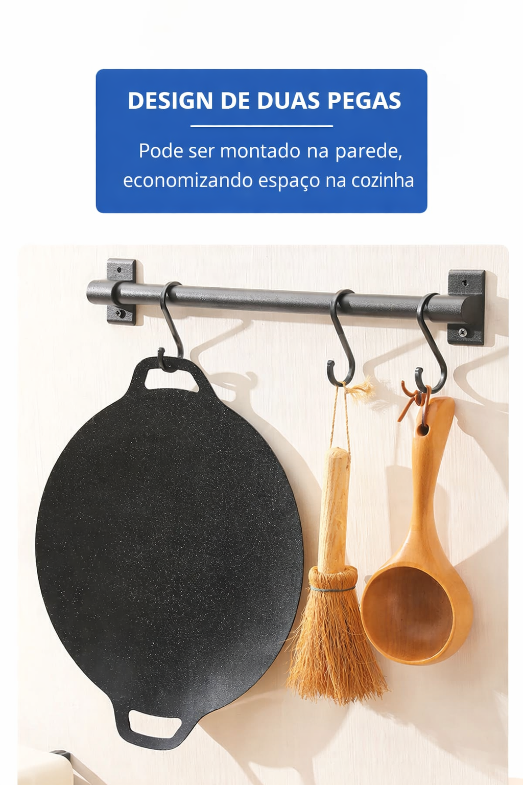 Frigideira Antiaderente Multiuso de 6 Camadas, Pode Ser Usada em Placas de Indução