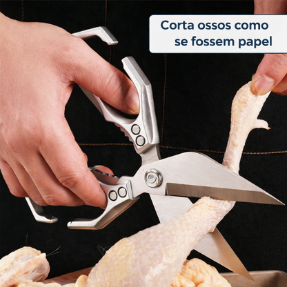🇪🇸 Tesouras grandes com lâmina em forma de diamante, feitas de aço inoxidável maciço importado da Alemanha