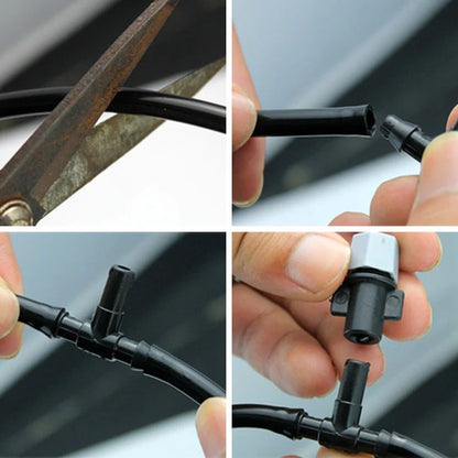 Mangueira De Irrigação Para Jardim 15 Metros Com Bicos De Névoa – Sistema De Resfriamento Por Névoa, Fácil De Instalar