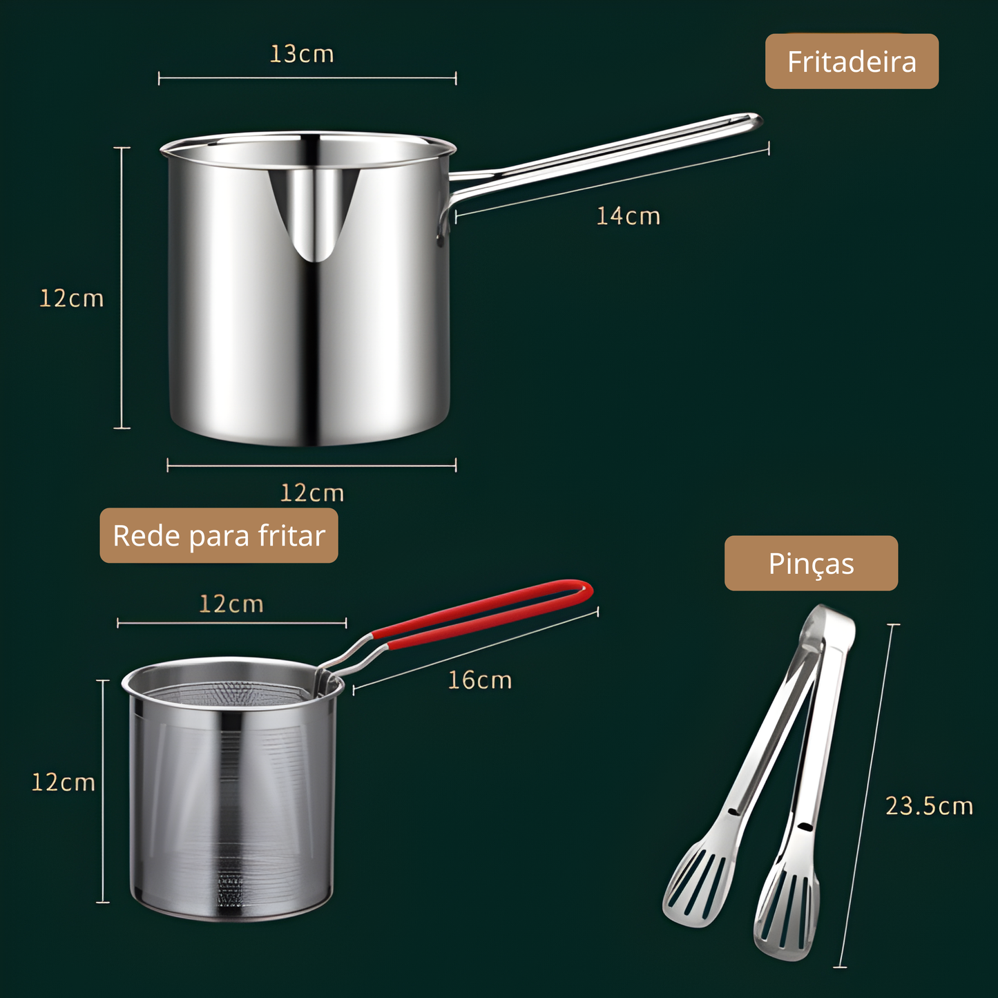 Frigideira multifuncional em aço inoxidável 304, frigideira com filtro para economizar óleo