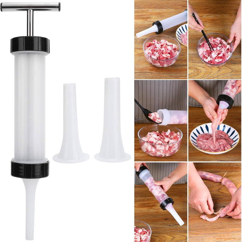 Máquina Manual para Enchidos com 3 Bicos – Uso Doméstico