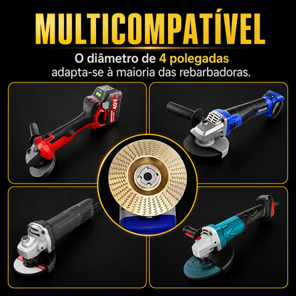 Conjunto De 3 Discos De Desbaste Em Aço Carbono Para Madeira (Plano – Curvo – Inclinado)